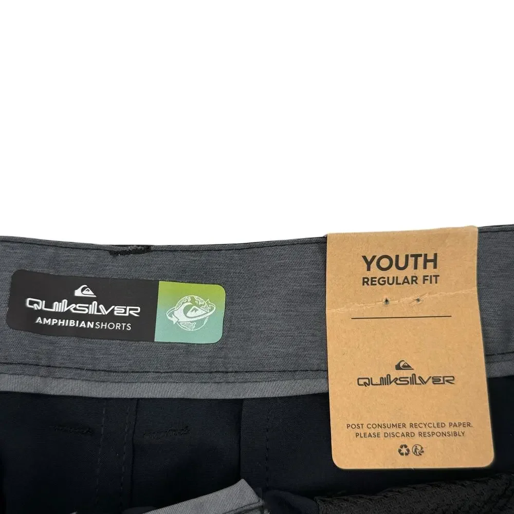 Quiksilver Amphibian Walkshorts For Water Blue Hybrid Shorts Boys Sz 16 30 10